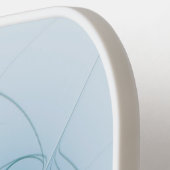 Little Beauty Modern Blue Gold Fractal Art Flower Pickleball Paddle (Links Detail)