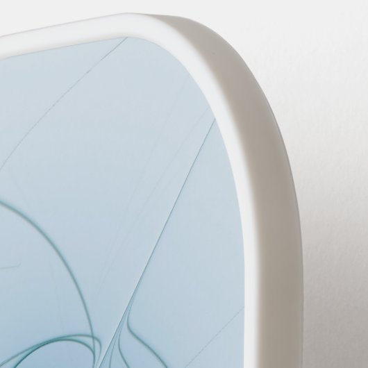 Little Beauty Modern Blue Gold Fractal Art Flower Pickleball Paddle (Links Detail)