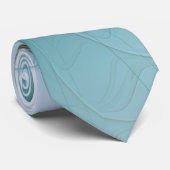 Little Beauty Modern Blue Gold Fractal Art Flower Stropdas (Opgerold)