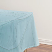 Little Beauty Modern Blue Gold Fractal Art Flower Tafelkleed (Voorbeeld)