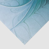 Little Beauty Modern Blue Gold Fractal Art Flower Tissuepapier (Detail)