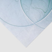 Little Beauty Modern Blue Gold Fractal Art Flower Tissuepapier (Detail)