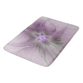 Little Beauty Modern Mauve Gray Fractal Art Flower Badmat (Gekanteld)