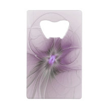 Little Beauty Modern Mauve Gray Fractal Art Flower