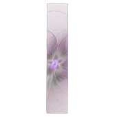 Little Beauty Modern Mauve Gray Fractal Art Flower Medium Tafelloper (Voorkant)