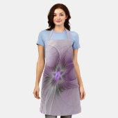 Little Beauty Modern Mauve Gray Fractal Art Flower Schort (Gedragen)