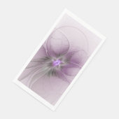 Little Beauty Modern Mauve Gray Fractal Art Flower Servet (Hoek)