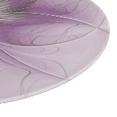 Little Beauty Modern Mauve Gray Fractal Art Flower Snijplank (Hoek)