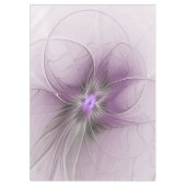 Little Beauty Modern Mauve Gray Fractal Art Flower Tafelkleed (Voorkant)