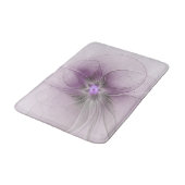 Little Beauty Modern Mauve Grijs Fractal Art Flowe Badmat (Gekanteld)