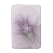 Little Beauty Modern Mauve Grijs Fractal Art Flowe Badmat (Voorkant Verticaal)