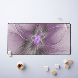 Little Beauty Modern Mauve Grijs Fractal Art Flowe Bureaumat