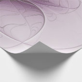 Little Beauty Modern Mauve Grijs Fractal Art Flowe Cadeaupapier (Hoek)