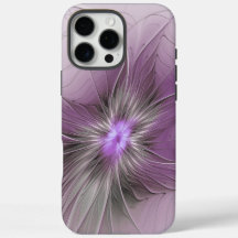 Little Beauty Modern Mauve Grijs Fractal Art Flowe