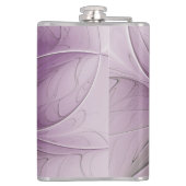 Little Beauty Modern Mauve Grijs Fractal Art Flowe Heupfles (Achterkant)