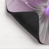 Little Beauty Modern Mauve Grijs Fractal Art Flowe Muismat (Hoek)