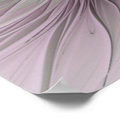 Little Beauty Modern Mauve Grijs Fractal Art Flowe Poster (Hoek)