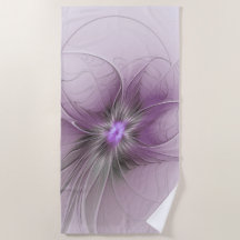Little Beauty Modern Mauve Grijs Fractal Art Flowe