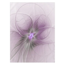 Little Beauty Modern Mauve Grijs Fractal Art Flowe Tafelkleed