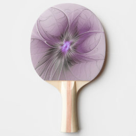 Little Beauty Modern Mauve Grijs Fractal Art Flowe Tafeltennisbatje