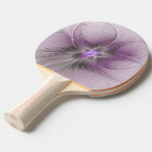 Little Beauty Modern Mauve Grijs Fractal Art Flowe Tafeltennisbatje (Voorkant Gekanteld)