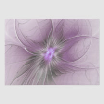 Little Beauty Modern Mauve Grijs Fractal Art Flowe