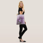 Little Beauty Modern Mauve Grijs Fractal Art Flowe Tote Bag (Op model)