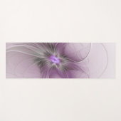 Little Beauty Modern Mauve Grijs Fractal Art Flowe Yogamat (Voorkant (horizontaal))