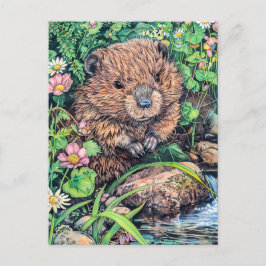 Little Beaver beroemd gemaakt door Creek Bank Briefkaart