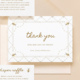 Little Bee Baby shower Bedankkaart