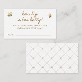 Little Bee Baby shower Belly spel Informatiekaartje