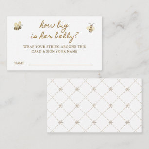 Little Bee Baby shower Belly spel Informatiekaartje