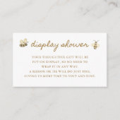 Little Bee Baby shower Display Douche Informatiekaartje (Voorkant)