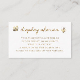 Little Bee Baby shower Display Douche Informatiekaartje