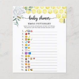 Little Bee Baby shower emoji pictionary game