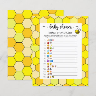 Little Bee Baby shower emoji pictionary spel