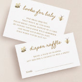 Little Bee Baby shower Luier Raffle ticket Informatiekaartje