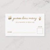Little Bee Baby shower Raad eens hoeveel Informatiekaartje (Voorkant)