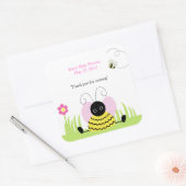 Little Bee Bumble Bees SQUARE Favoriete Sticker (Envelop)