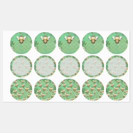 Little Bee Buzz Food drink Label stickers