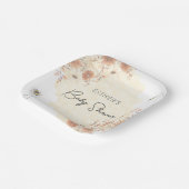 Little Bee Honey Boho Wildflower Baby shower Papieren Bordje (Gebogen)