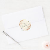 Little Bee Honey Boho Wildflower Baby shower Ronde Sticker (Envelop)