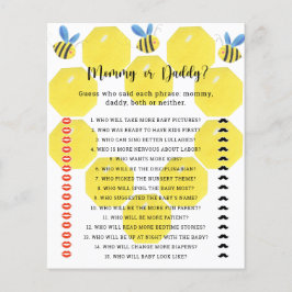 Little Bee - Mammie of papa baby shower game