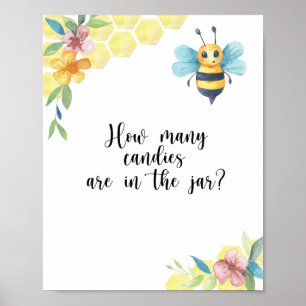 Little BEE raad hoeveel snoepjes Poster