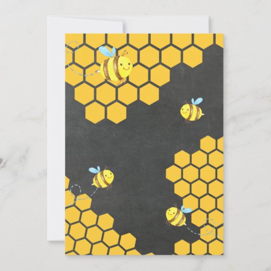 Little Bee verjaardagsuitnodiging voor jongen of m Kaart (Achterkant)