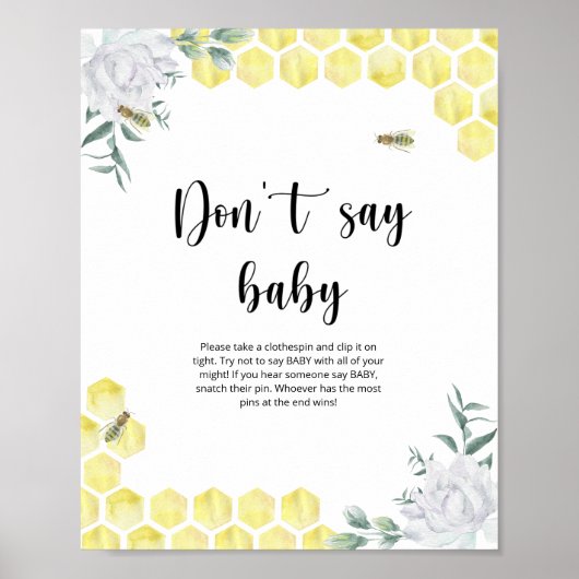 Little BEE Zeg geen baby Poster (Voorkant)
