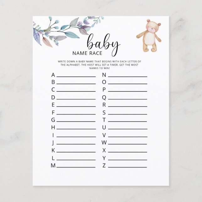 Little beer Baby name race game (Voorkant)