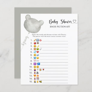 Little Beer baby shower emoji pictionary game