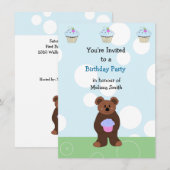 Little Beer Birthday Invitation Kaart (Voorkant / Achterkant)