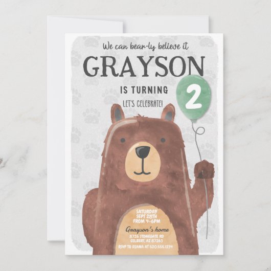 Little Beer Birthday Invitation Kaart (Voorkant)